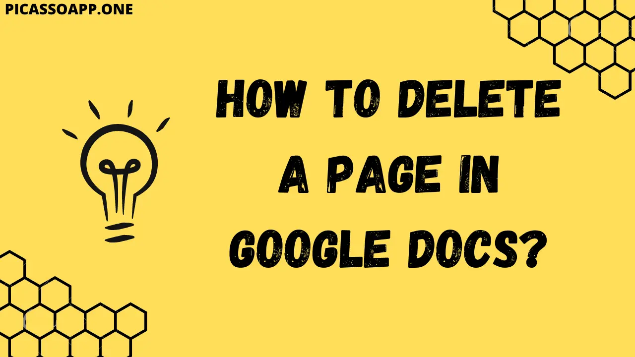 Comment supprimer une page dans Google Docs ?